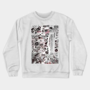 Graffiti Street Tags Stickers NYC Art Crewneck Sweatshirt